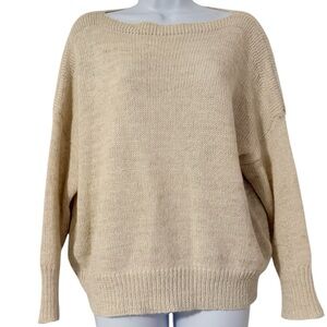 Isabel Marant Etoile Delicate Alpaca Blend Sweater in Tan Sz US 8 Boat Neck Chic